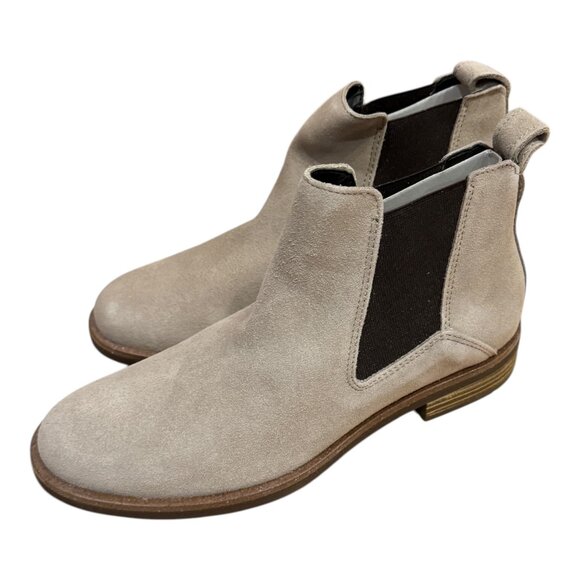 Clarks Memi Top Chelsea Boots Sand Suede Women's Size 7 M Ankle Booties New - Picture 1 of 7